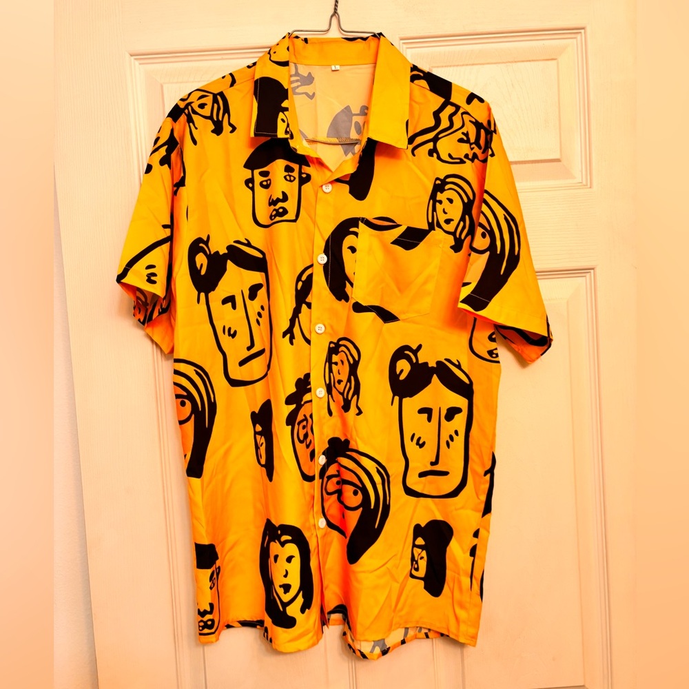 3 Tropical Print Men's Shirt: 2 Large & 1 XL - Picture 8 of 10